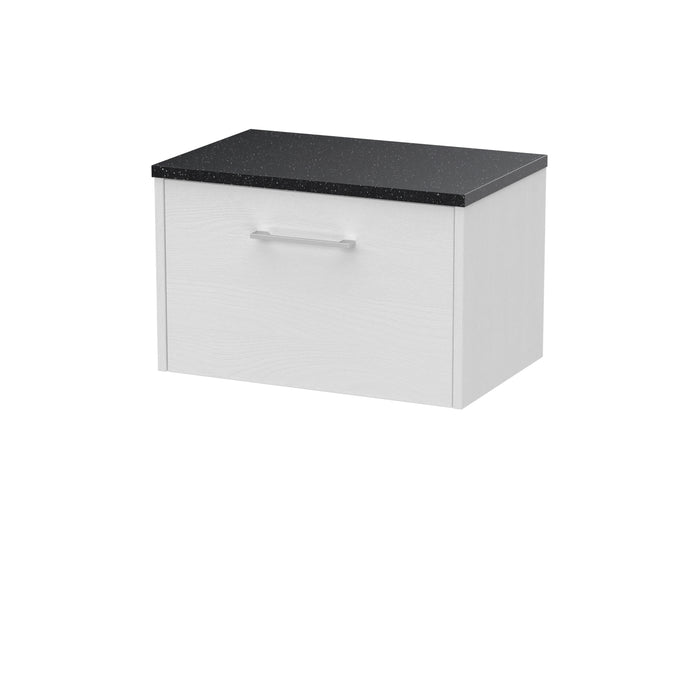 600mm Wall Hung Single Drawer Vanity & Laminate Top Hudson Reed