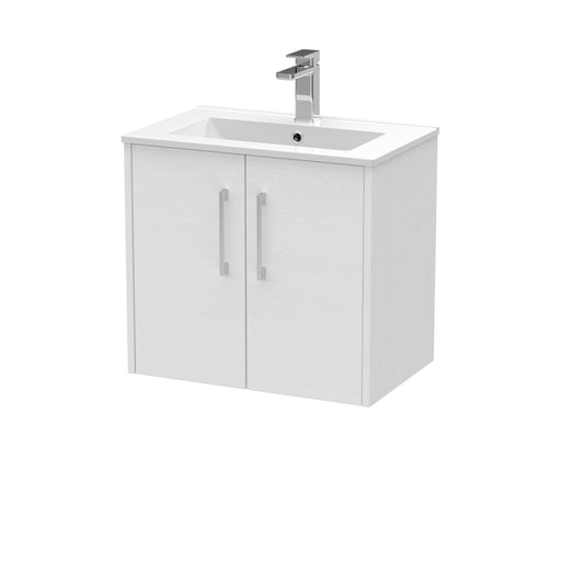 600mm Wall Hung 2 Door Vanity & Basin 2 Hudson Reed