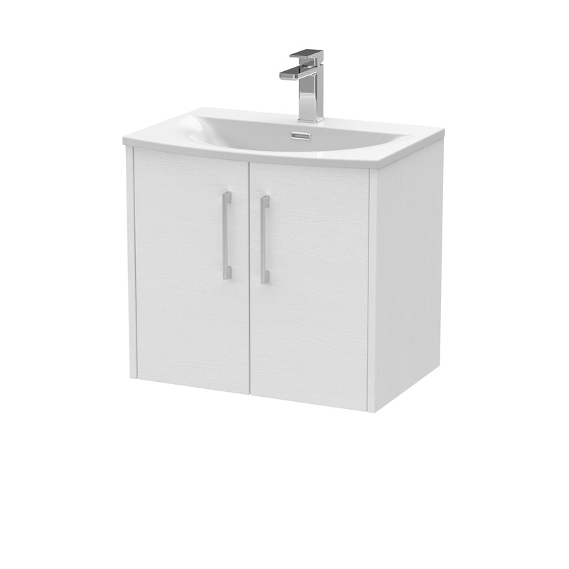 600mm Wall Hung 2 Door Vanity & Basin 4 Hudson Reed
