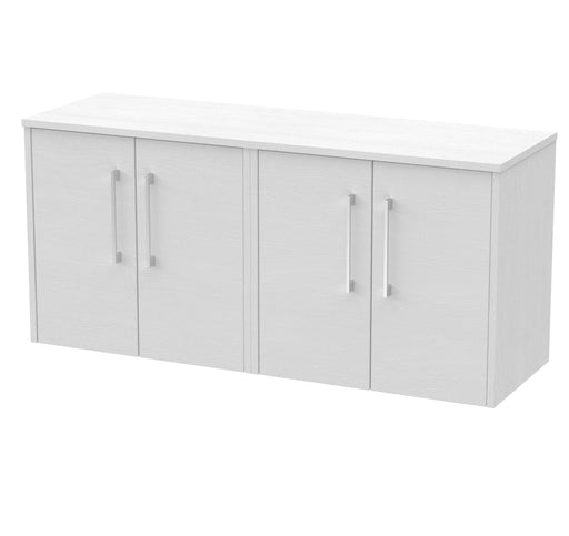 1200mm Wall Hung 4 Door Vanity & Worktop Hudson Reed