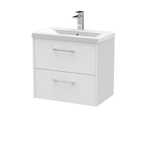 600mm Wall Hung 2 Drawer Vanity & Basin 1 Hudson Reed