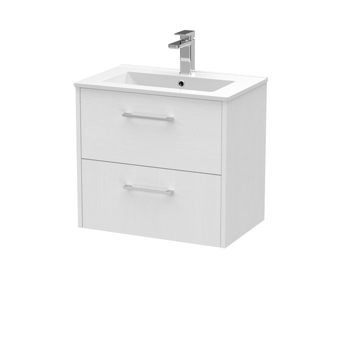 600mm Wall Hung 2 Drawer Vanity & Basin 2 Hudson Reed