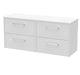 1200mm Wall Hung 4 Drawer Vanity & Worktop Hudson Reed