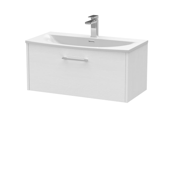 800mm Wall Hung Single Drawer Vanity & Basin 4 Hudson Reed