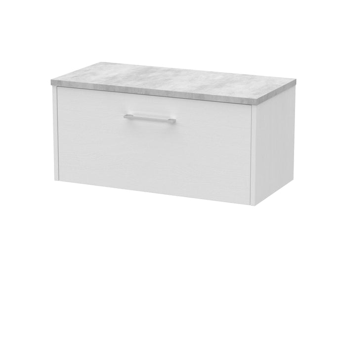 800mm Wall Hung Single Drawer Vanity & Laminate Top Hudson Reed