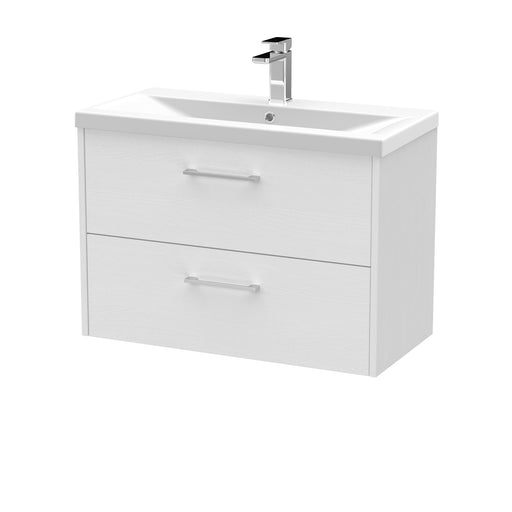 800mm Wall Hung 2 Drawer Vanity & Basin 1 Hudson Reed