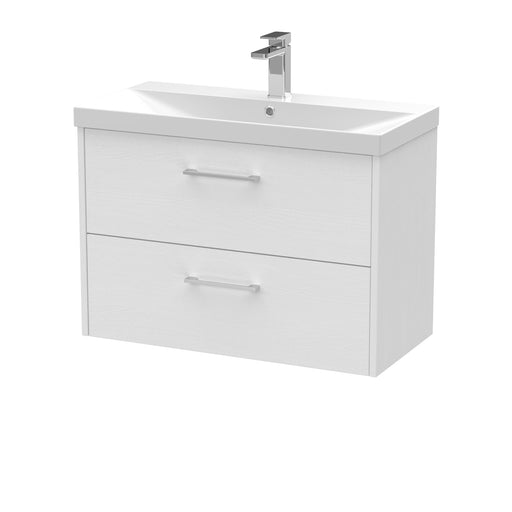 800mm Wall Hung 2 Drawer Vanity & Basin 3 Hudson Reed