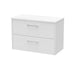 800mm Wall Hung 2 Drawer Vanity & Worktop Hudson Reed