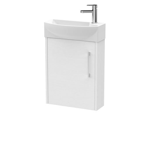 440mm Wall Hung 1 Door Unit & 1TH Basin LH Hudson Reed