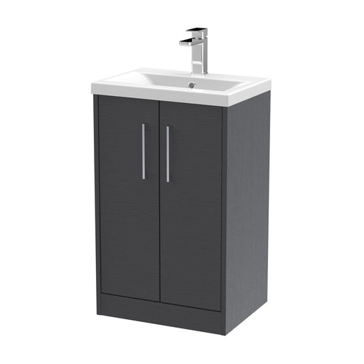 500mm Floor Standing 2 Door Vanity & Basin 1 Hudson Reed