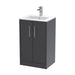 500mm Floor Standing 2 Door Vanity & Basin 2 Hudson Reed