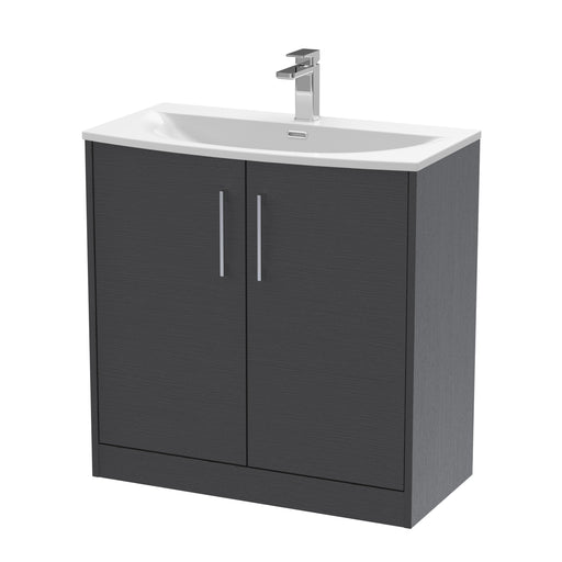 800mm Floor Standing 2 Door Vanity & Basin 4 Hudson Reed