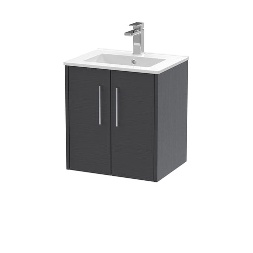 500mm Wall Hung 2 Door Vanity & Basin 2 Hudson Reed