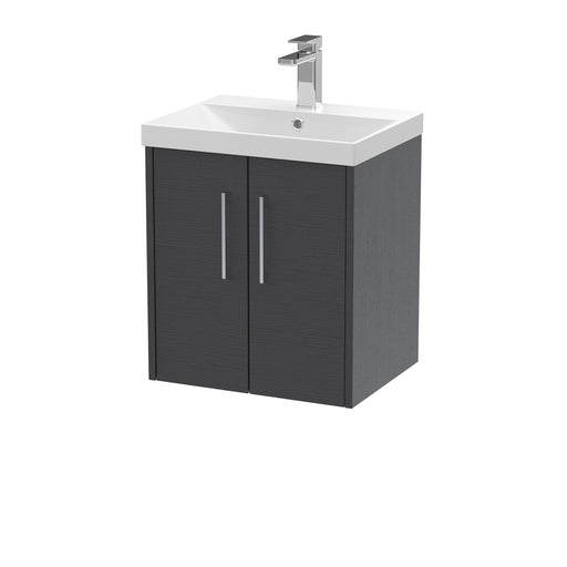 500mm Wall Hung 2 Door Vanity & Basin 3 Hudson Reed