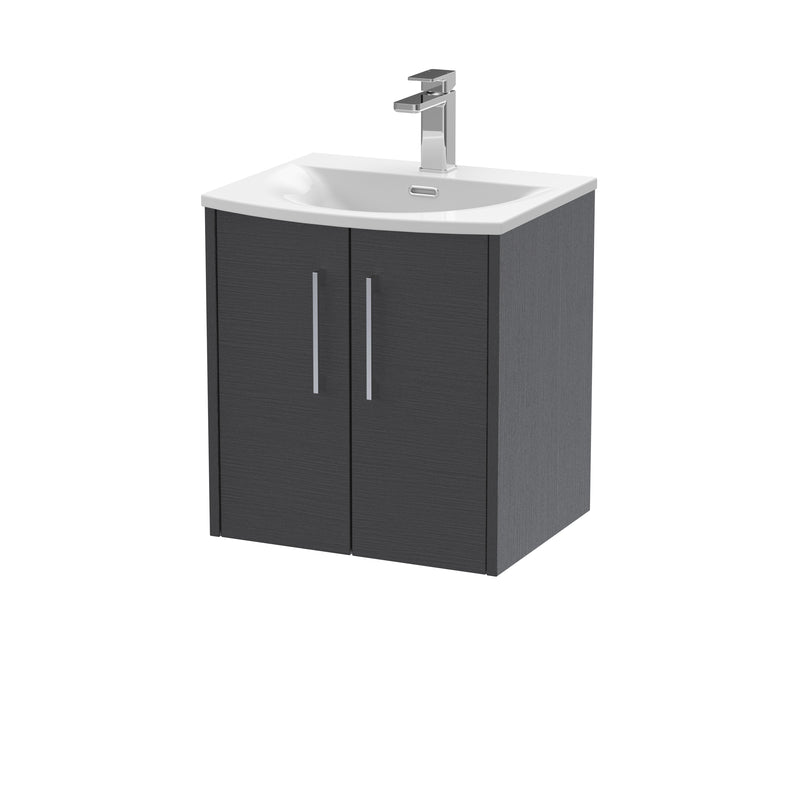 500mm Wall Hung 2 Door Vanity & Basin 4 Hudson Reed
