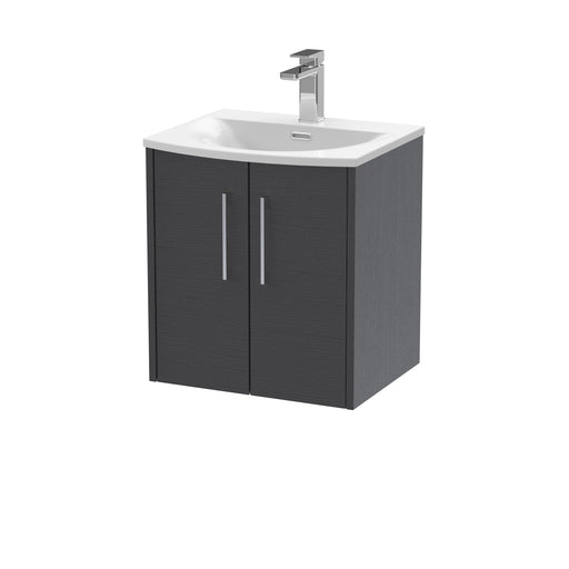 500mm Wall Hung 2 Door Vanity & Basin 4 Hudson Reed