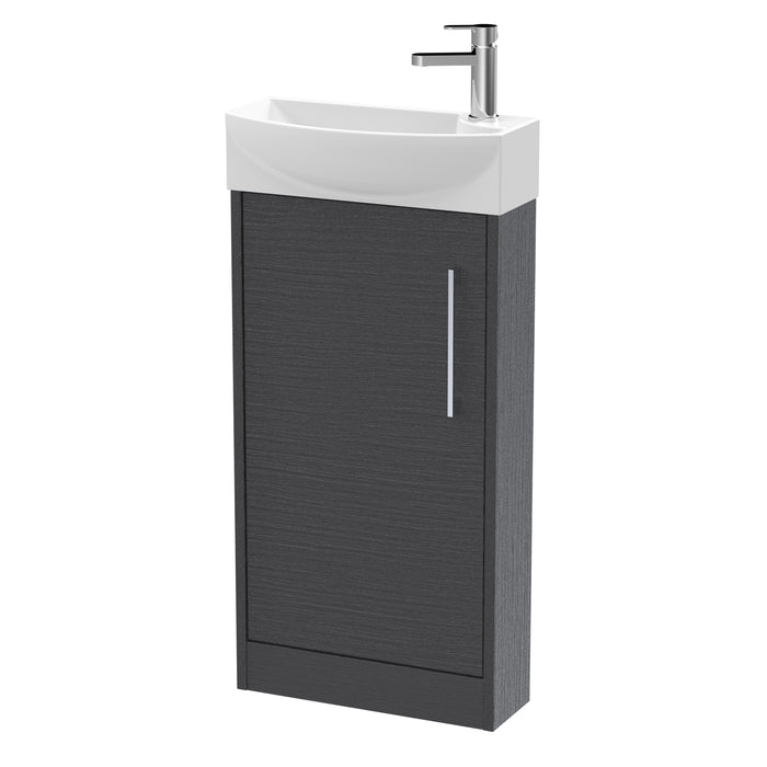 440mm Floor Standing 1 Door Unit & 1TH Basin LH Hudson Reed
