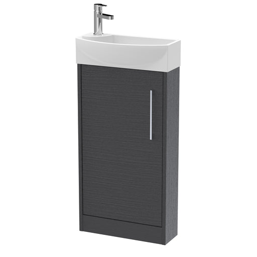 440mm Floor Standing 1 Door Unit & 1TH Basin RH Hudson Reed