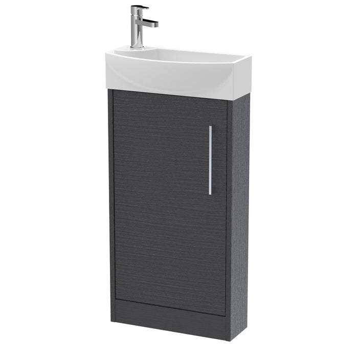 440mm Floor Standing 1 Door Unit & 1TH Basin RH Hudson Reed