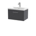 600mm Wall Hung Single Drawer Vanity & Basin 1 Hudson Reed