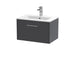 600mm Wall Hung Single Drawer Vanity & Basin 2 Hudson Reed