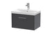 600mm Wall Hung Single Drawer Vanity & Basin 3 Hudson Reed
