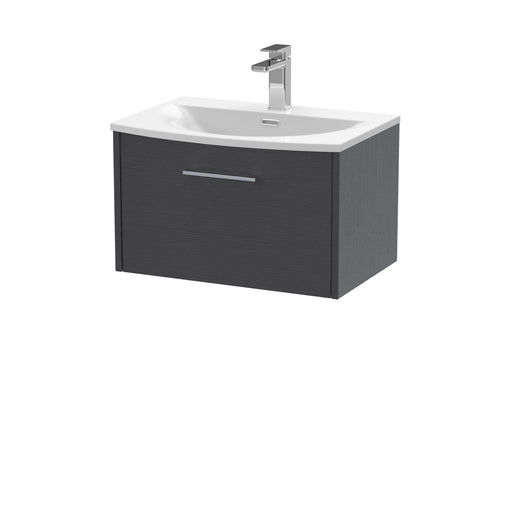 600mm Wall Hung Single Drawer Vanity & Basin 4 Hudson Reed