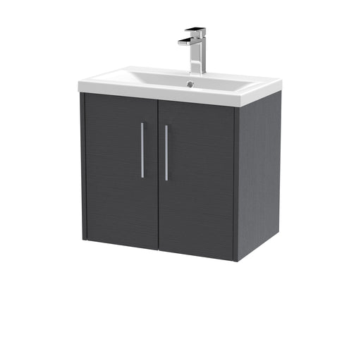 600mm Wall Hung 2 Door Vanity & Basin 1 Hudson Reed