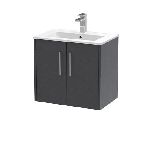 600mm Wall Hung 2 Door Vanity & Basin 2 Hudson Reed