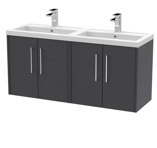 1200mm Wall Hung 4 Door Vanity & Double Basin Hudson Reed