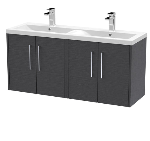 1200mm Wall Hung 4 Door Vanity & Double Basin Hudson Reed