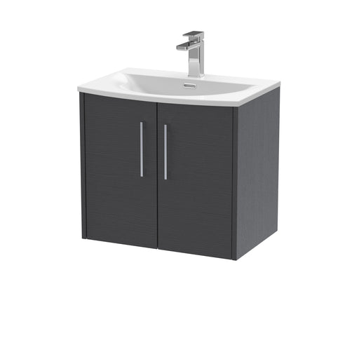 600mm Wall Hung 2 Door Vanity & Basin 4 Hudson Reed