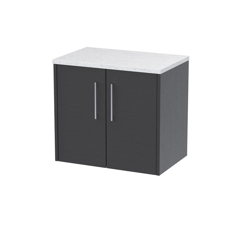 600mm Wall Hung 2 Door Vanity & Laminate Top Hudson Reed