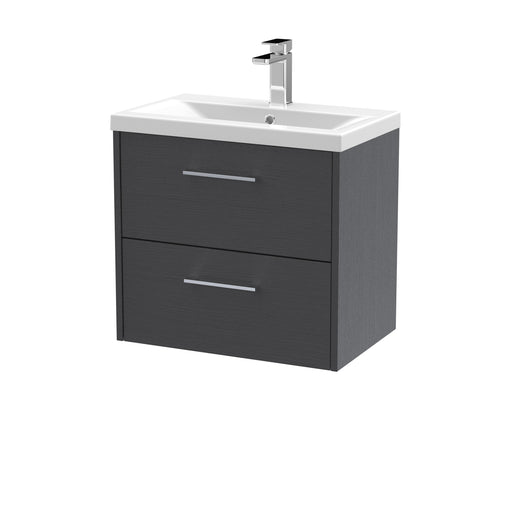 600mm Wall Hung 2 Drawer Vanity & Basin 1 Hudson Reed