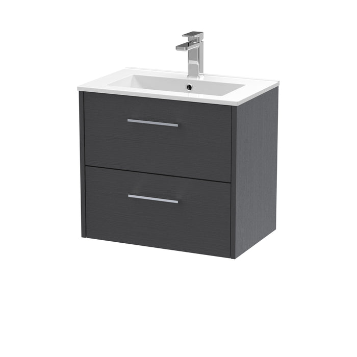 600mm Wall Hung 2 Drawer Vanity & Basin 2 Hudson Reed
