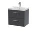 600mm Wall Hung 2 Drawer Vanity & Basin 3 Hudson Reed