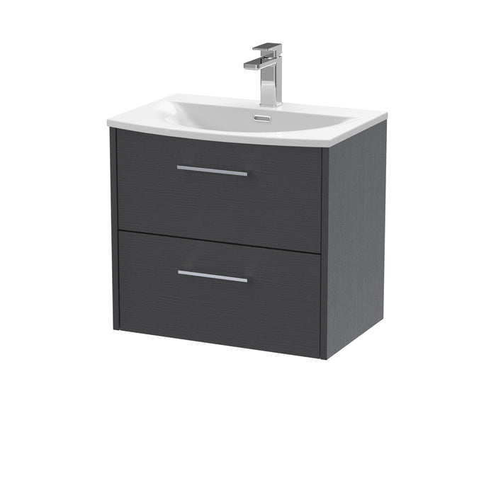 600mm Wall Hung 2 Drawer Vanity & Basin 4 Hudson Reed