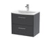 600mm Wall Hung 2 Drawer Vanity & Basin 4 Hudson Reed