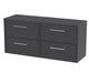 1200mm Wall Hung 4 Drawer Vanity & Worktop Hudson Reed