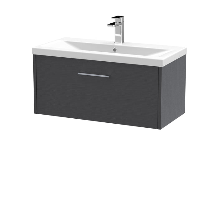 800mm Wall Hung Single Drawer Vanity & Basin 1 Hudson Reed