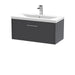 800mm Wall Hung Single Drawer Vanity & Basin 1 Hudson Reed