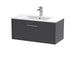 800mm Wall Hung Single Drawer Vanity & Basin 2 Hudson Reed