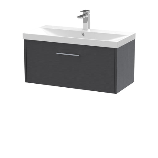 800mm Wall Hung Single Drawer Vanity & Basin 3 Hudson Reed