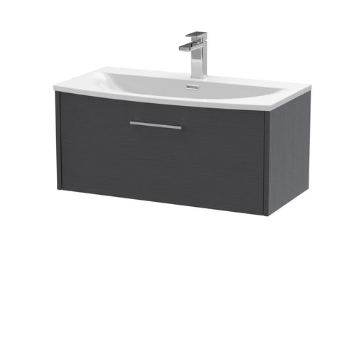 800mm Wall Hung Single Drawer Vanity & Basin 4 Hudson Reed