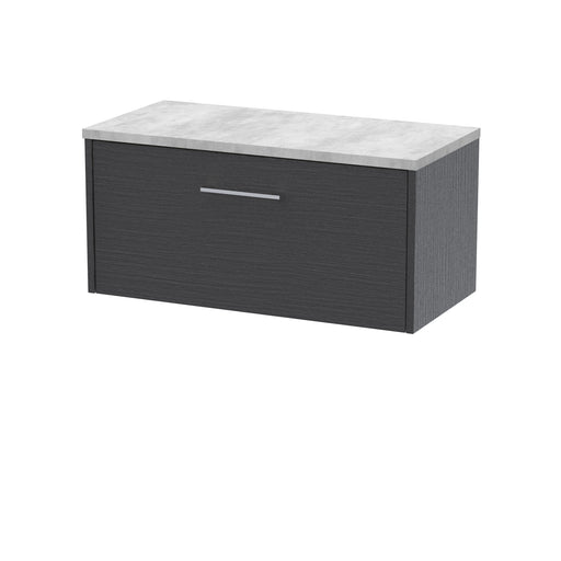 800mm Wall Hung Single Drawer Vanity & Laminate Top Hudson Reed