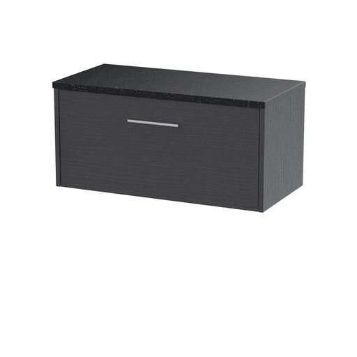 800mm Wall Hung Single Drawer Vanity & Laminate Top Hudson Reed