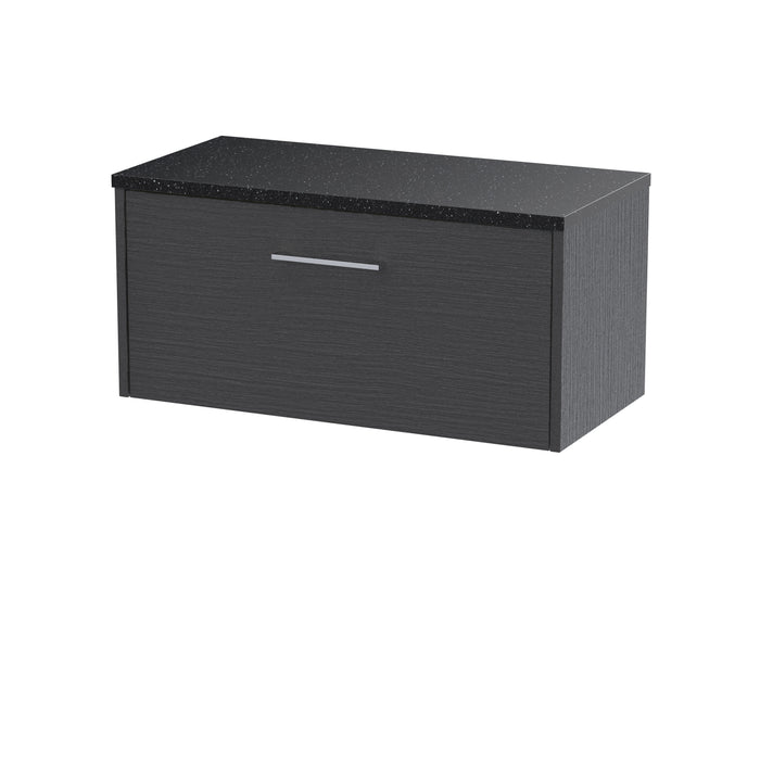 800mm Wall Hung Single Drawer Vanity & Laminate Top Hudson Reed
