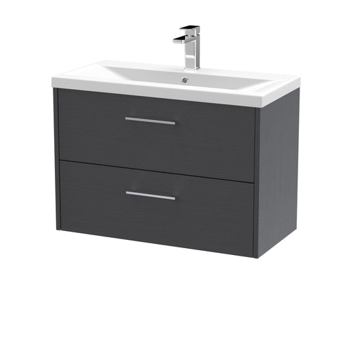 800mm Wall Hung 2 Drawer Vanity & Basin 1 Hudson Reed