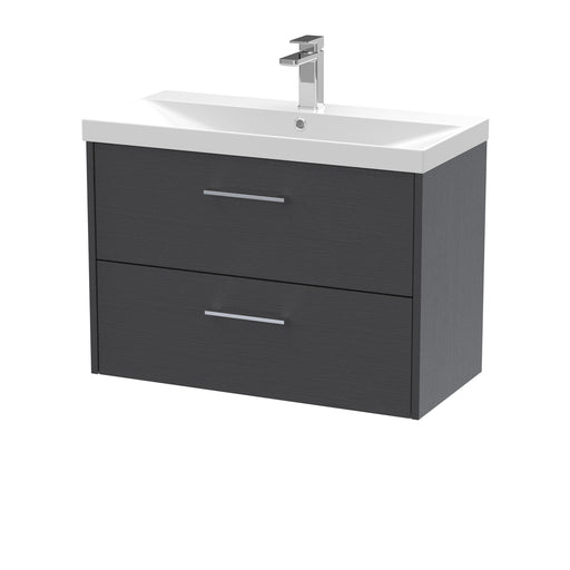 800mm Wall Hung 2 Drawer Vanity & Basin 3 Hudson Reed
