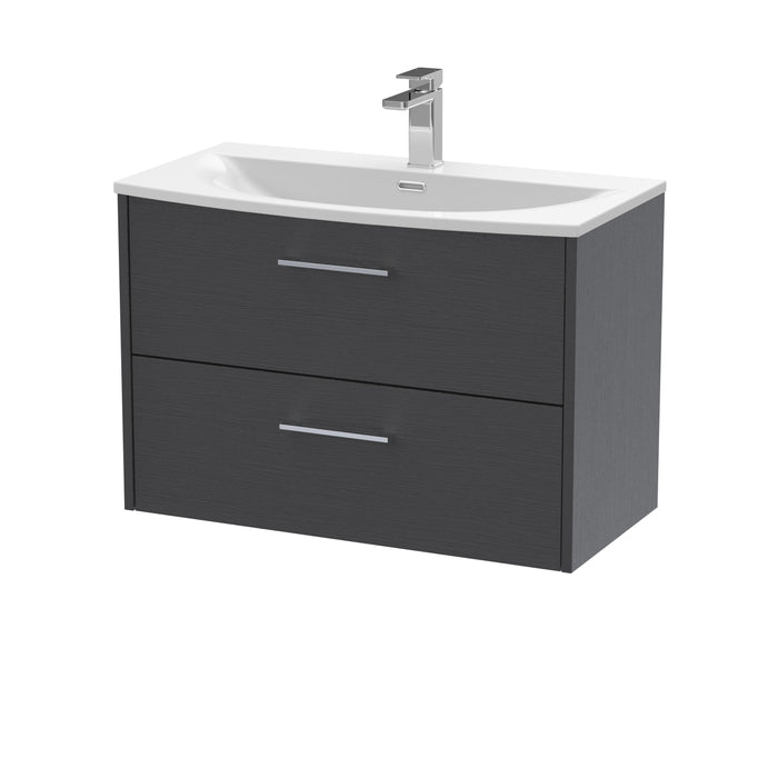 800mm Wall Hung 2 Drawer Vanity & Basin 4 Hudson Reed